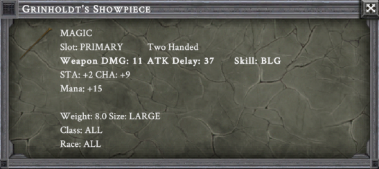 GRINHOLDT'S SHOWPIECE item card